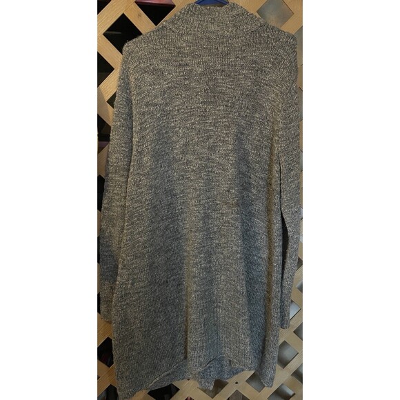 J.JILL Long Gray Wool Blend Button Close Textured Cardigan Sweater Jacket XL - Picture 6 of 10